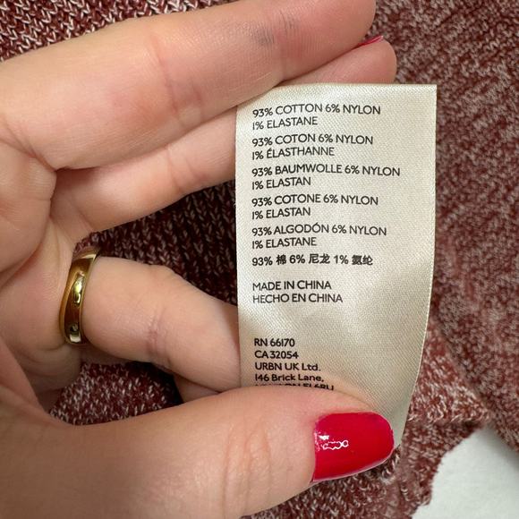 Free People Too Good Ribbed Trim Red Pullover Sweater Sz M Cottagecore Festival - Picture 5 of 5